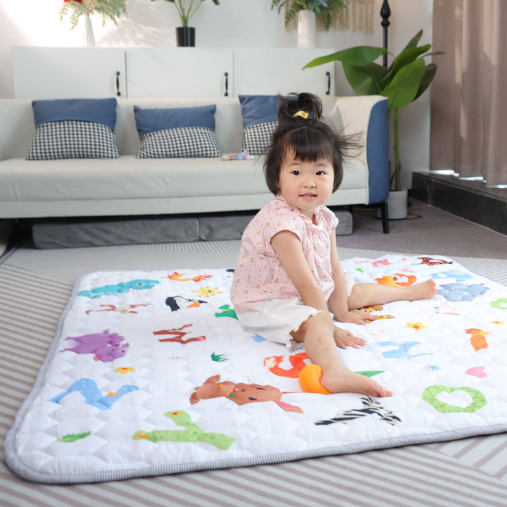 FairyBaby Cotton Baby Play Mat –50" x 50", Washable, Thickened, Non-Slip, Soundproof for Toddlers & Kids
