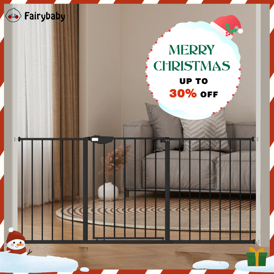 FairyBaby 30"/ 36.6" Tall Safety Gate, with Dual-Direction Swing and One-Way Setting Control