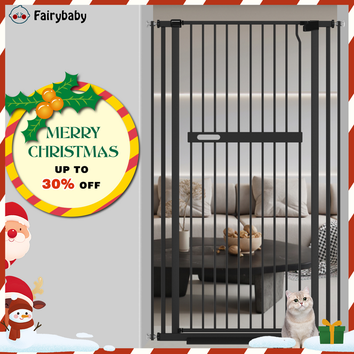 FairyBaby 55"/61" Extra Tall Cat Gate with Narrow Bar Spacing