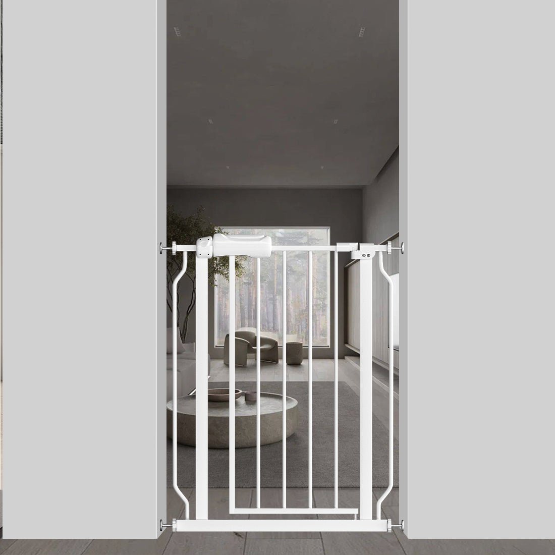 FairyBaby Extra Narrow Baby Gate with Cat Door