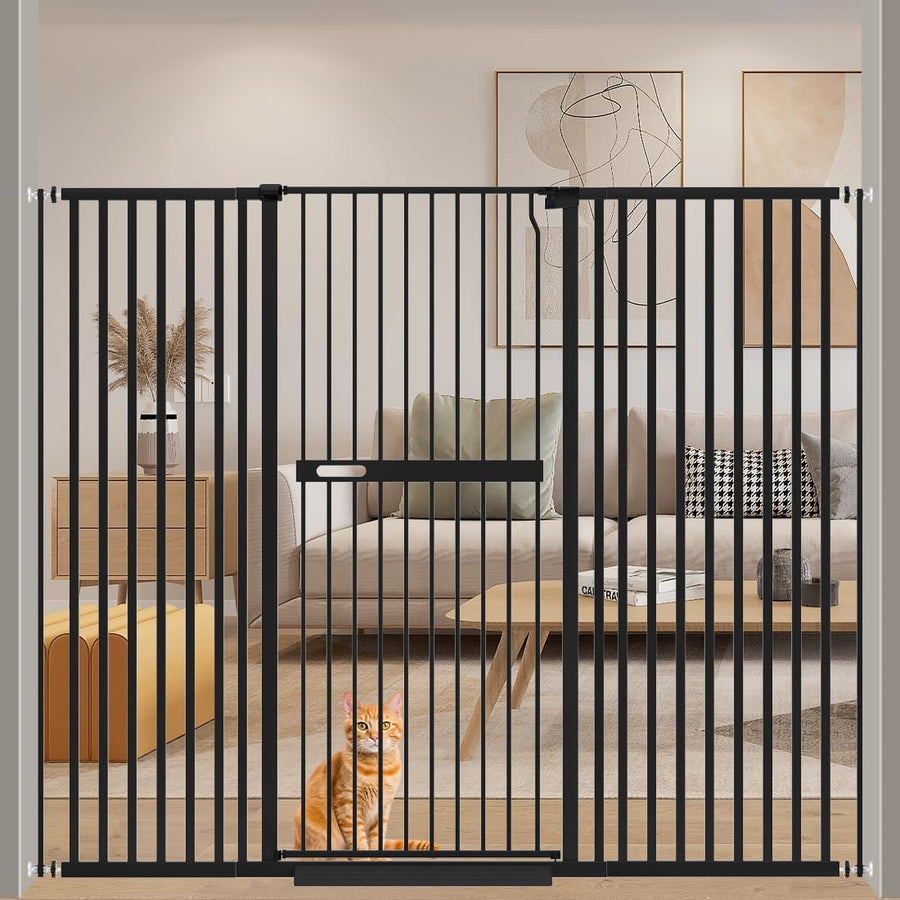 FairyBaby 72" Tall Cat Gate with Narrow Bar Spacing - FairyBaby