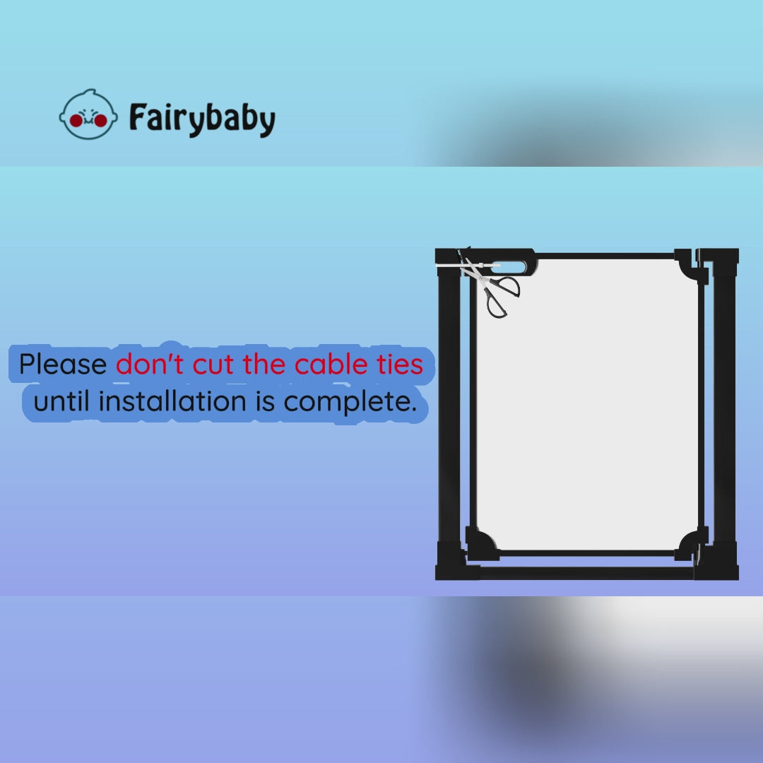 FairyBaby 30" Tall Crystal Acrylic Pressure Mounted Dog Gate