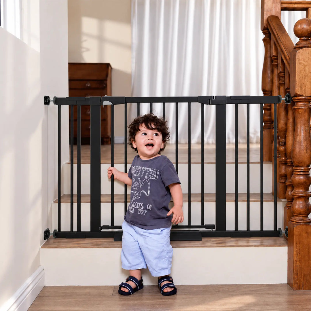 Extra Wide Safety Gate with Triple Locking &amp; Wider Walk-Through Door