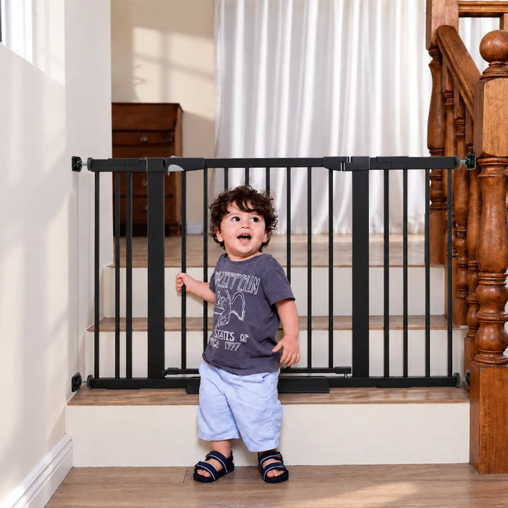 Extra Wide Safety Gate with Triple Locking &amp; Wider Walk-Through Door