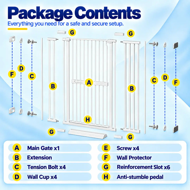 72" Extra Tall Cat Gate with Narrow Bar Spacing