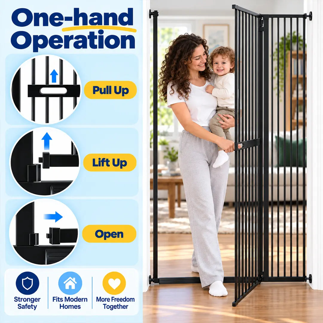 72" Extra Tall Cat Gate with Narrow Bar Spacing