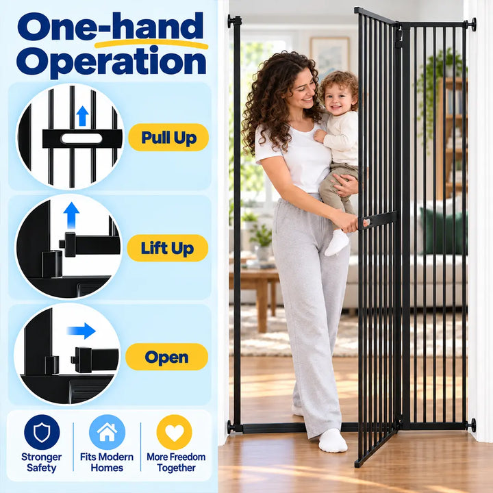 72" Extra Tall Cat Gate with Narrow Bar Spacing