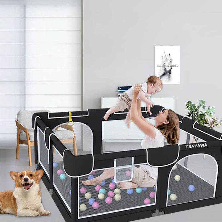 Extra Large 70"×59"/62"×62" Baby Playpen Kids Activity Center 