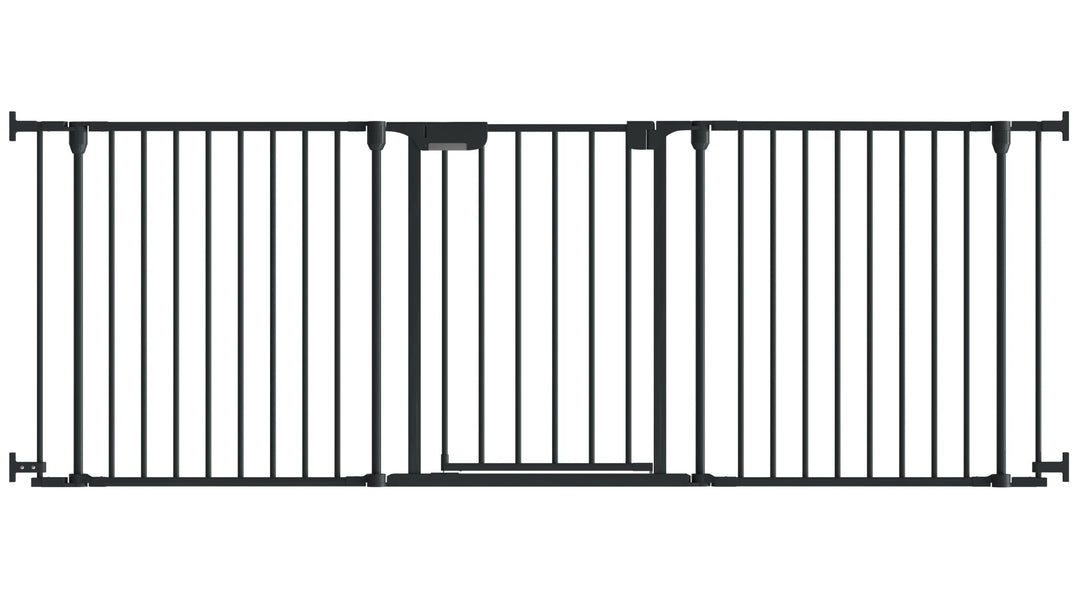 FairyBaby 3/6/8-Panel Wall-Mount Baby Gate,White/Charcoal Gray - FairyBaby
