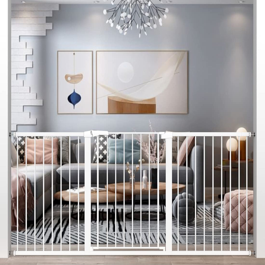 FairyBaby 38.5" Extra Tall Baby Gate for Stairs with Secure Locking Mechanism - FairyBaby
