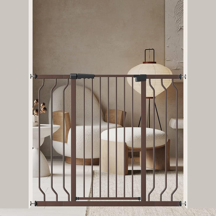 FairyBaby 40" Extra Tall Dog Gate- Exclusive Brown Color 