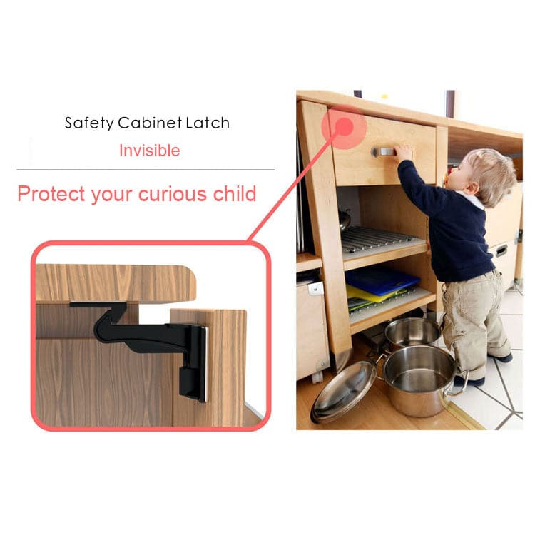 FairyBaby Baby Proofing Cabinet Latch Locks (10 Pack) - FairyBaby
