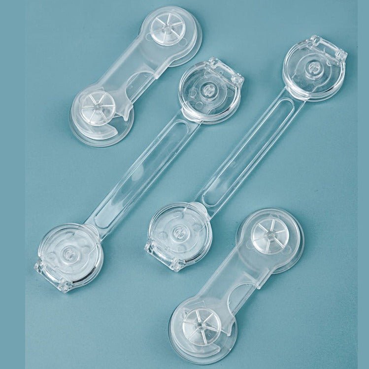 FairyBaby Clear Cabinet Locks for Babies (6 Pack) Short/long safety locks - FairyBaby