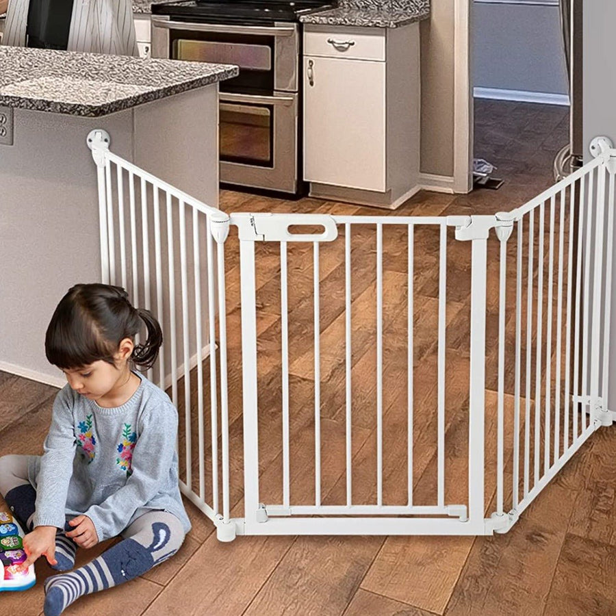 FairyBaby Hardware-Mounted Baby Gate with Auto-Close Feature 