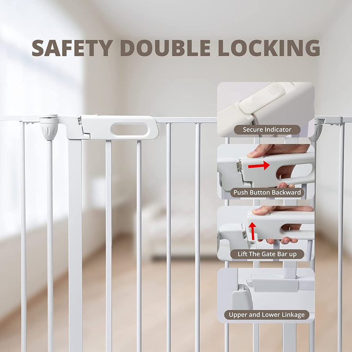 FairyBaby Hardware-Mounted Baby Gate with Auto-Close Feature 